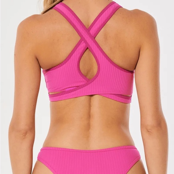 Gilly Hicks | Ribbed Bikini Set (Dark Pink) - Picture 2 of 7